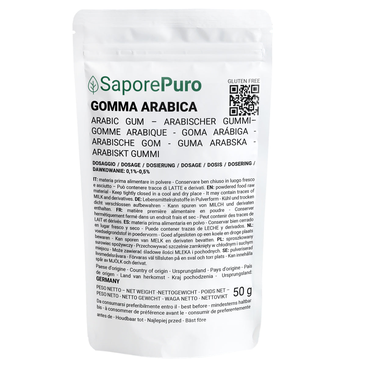 Gomma arabica in polvere - (E414) - 50gr - Confezionato in Italia –  SaporePuro