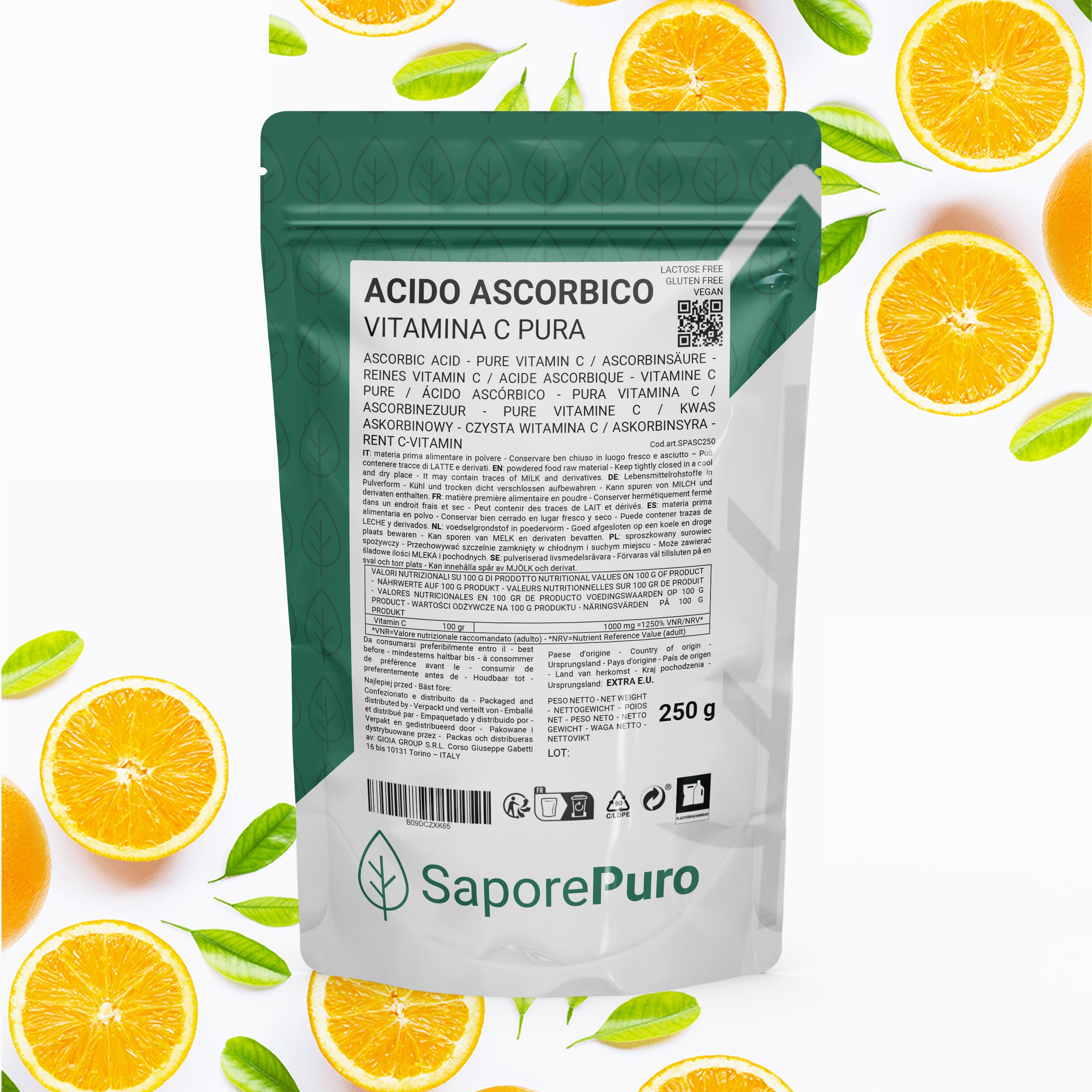 Acido Ascorbico (Vitamina C): Il Nutriente Essenziale per le tue ricette! - (E300) - Confezionato in Italia - SaporePuro