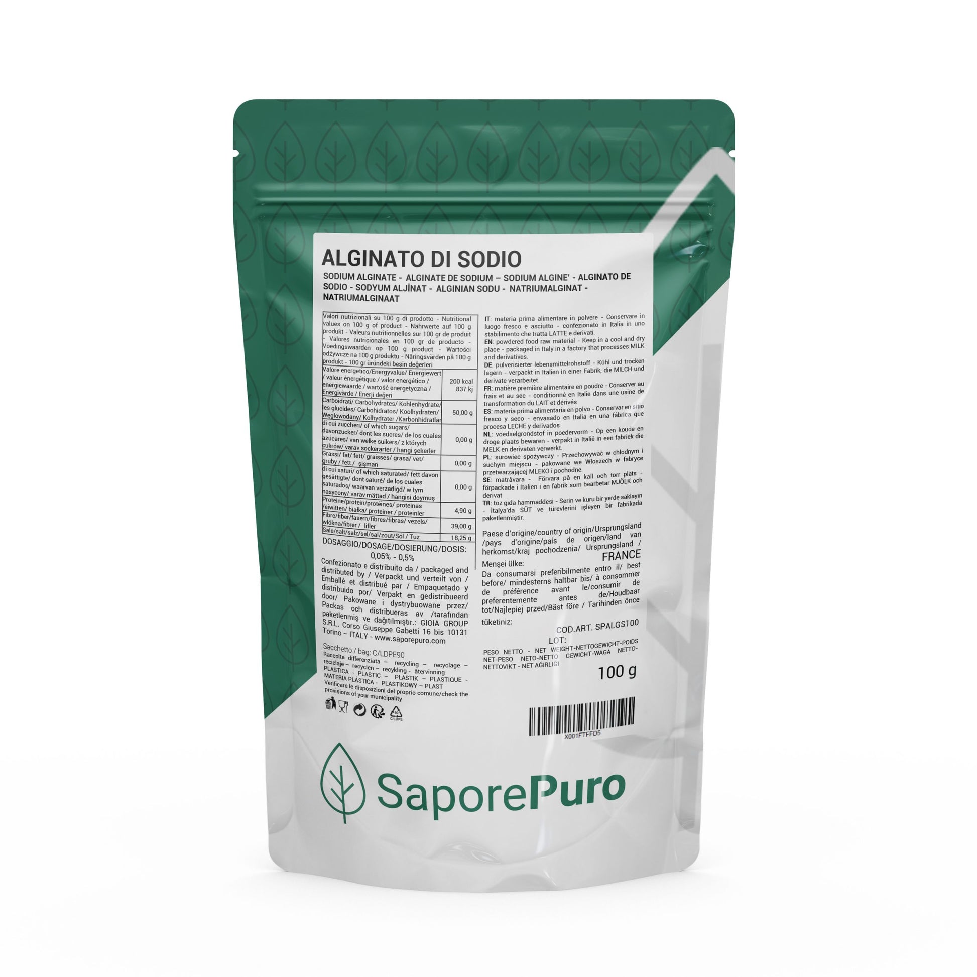 Sodium Alginate Powder E401 Natural Gelling Agent Stabilisator from Algae